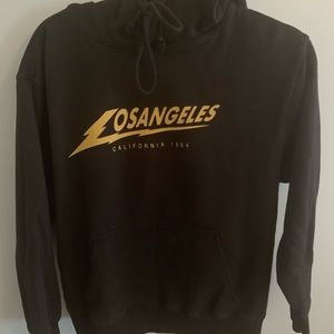 Brandy Melville Black Los Angeles Lightning Hoodie